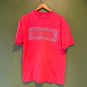 Vintage Beverly Hills Faded Red Graphic T-Shirt